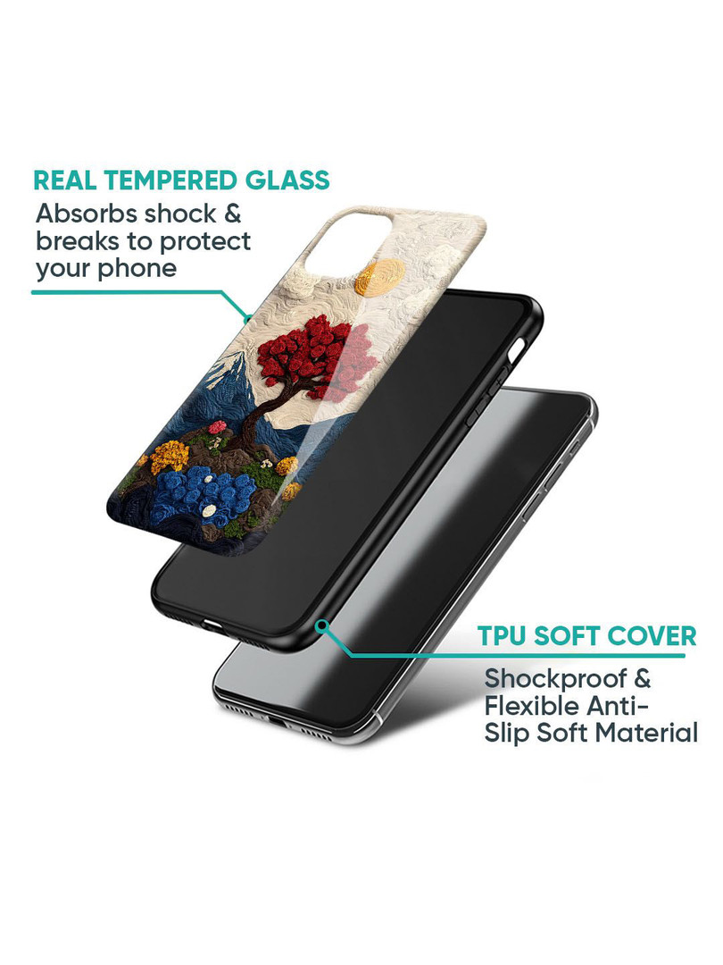 QRIOH Quirky Printed Lightweight Silicone Samsung Galaxy S24 Ultra 5G Glass Back Case